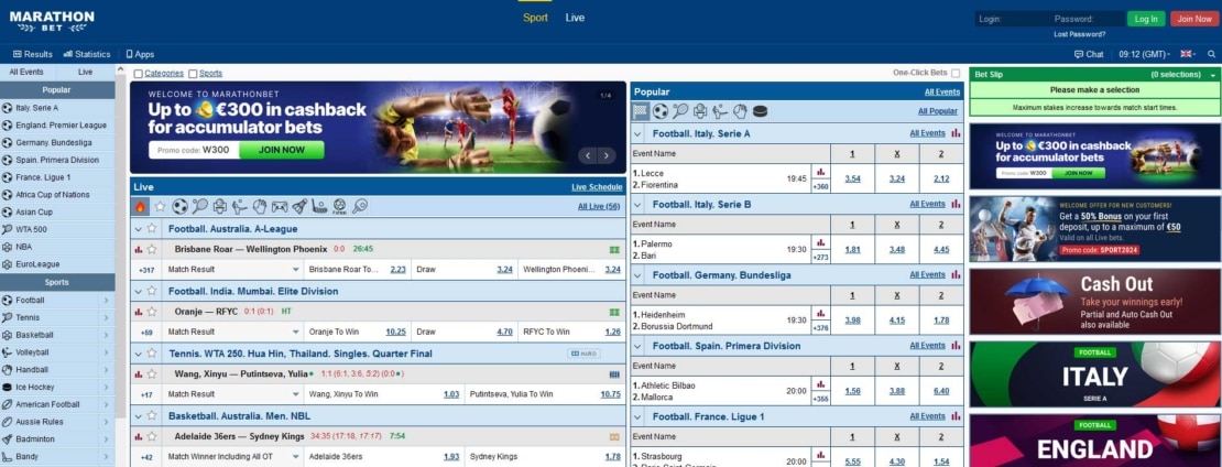 siti scommesse marathonbet website