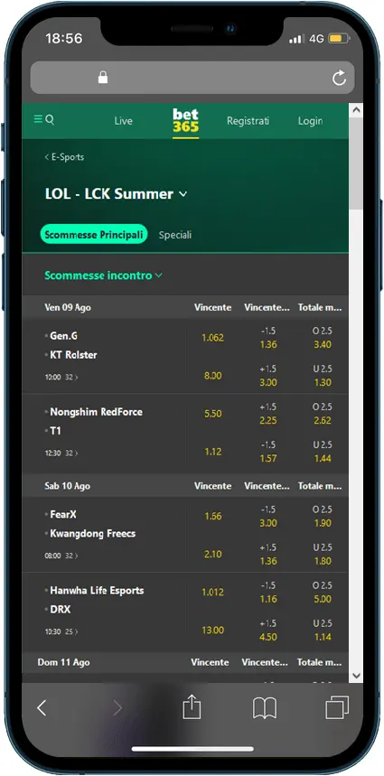 League of Legends scommesse bet335