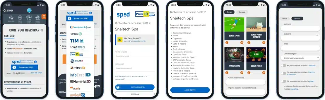 Siti scommesse SPID - aprire il conto gioco con SPID Icon