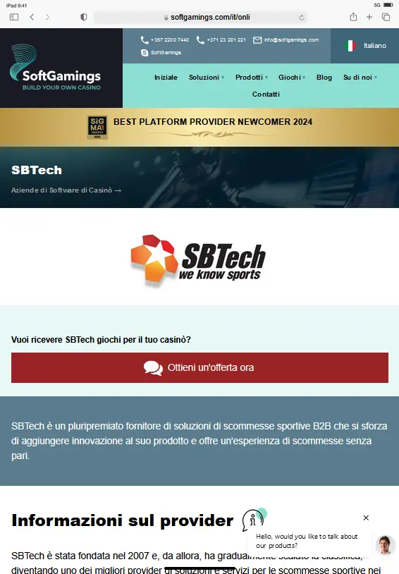 Il-sito-web-della-societa-sbtech