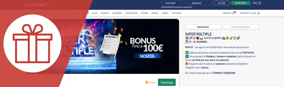 Eurobet Bonus di Benvenuto