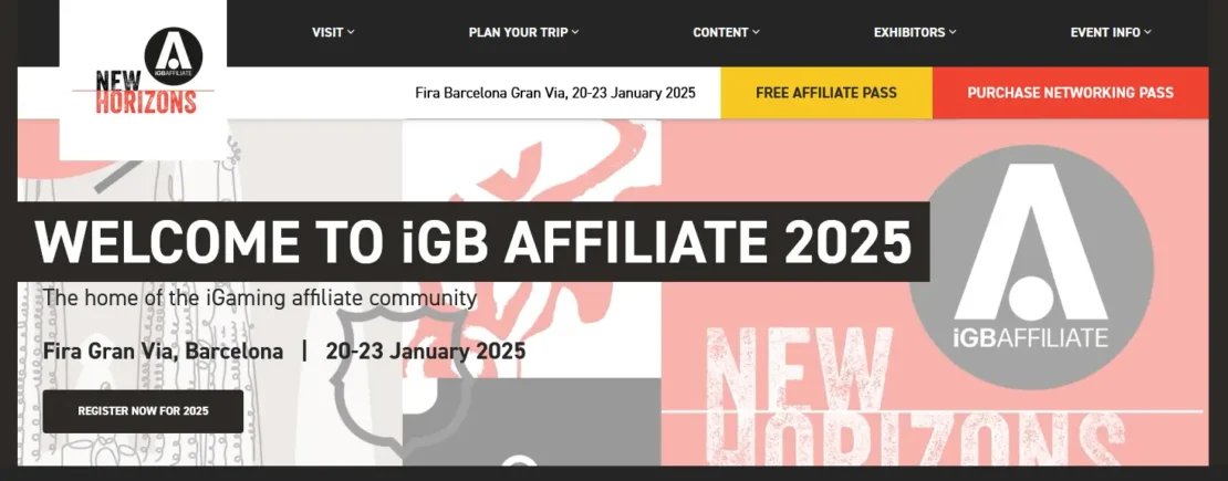 Screenshot del sito web dell'IGB Barcellona 2025