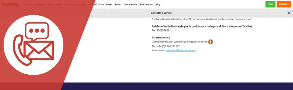 assistenza gioco digitale e contatti