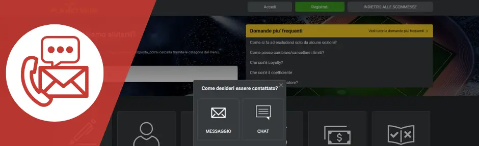 assistenza planetwin365 e contatti