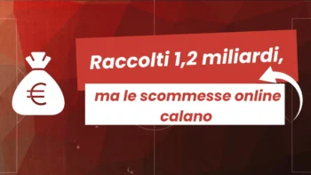 Raccolti 1,2 miliardi, ma le scommesse online sono in calo