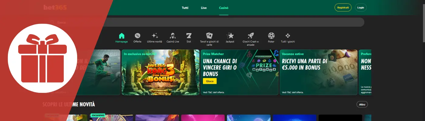 bonus casino bet365 e codice promozionale bet365