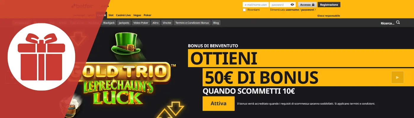 bonus casino betfair e codice promozionale betfair