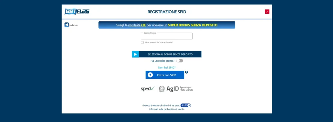 betflag è un operatore di scommesse con spid