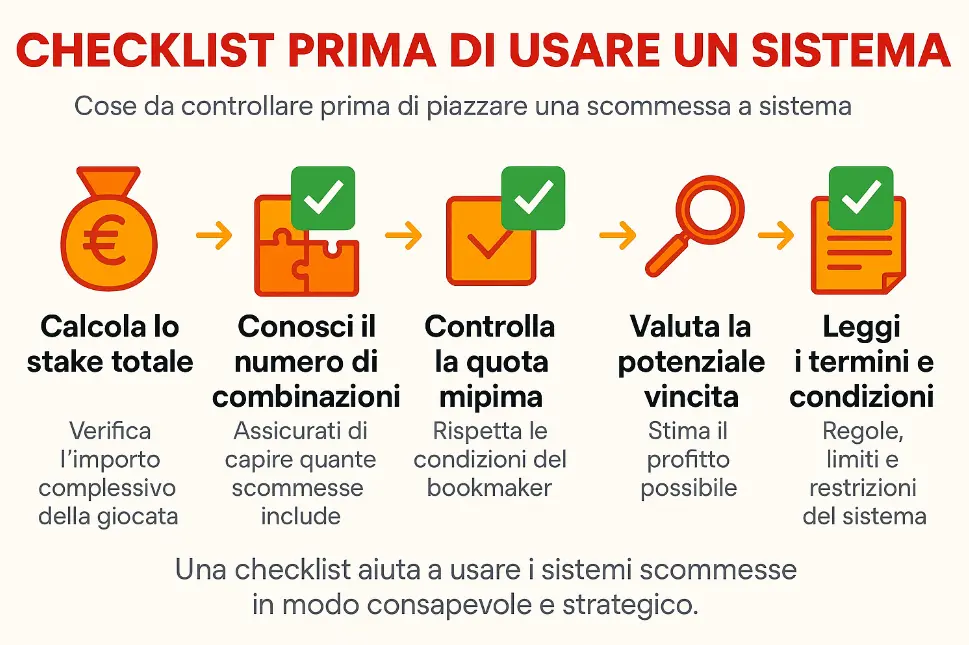 checklist prima di usare un sistema
