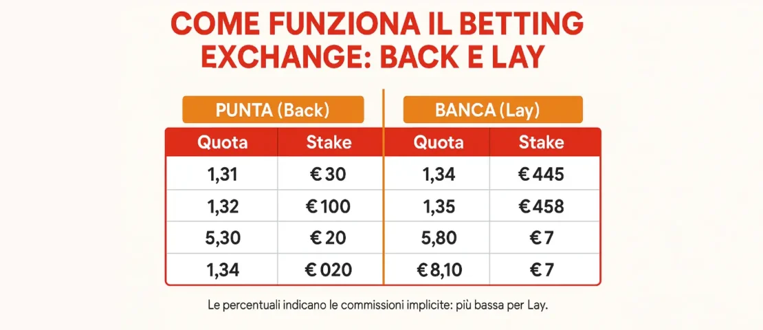 come funziona betting exchange back lay