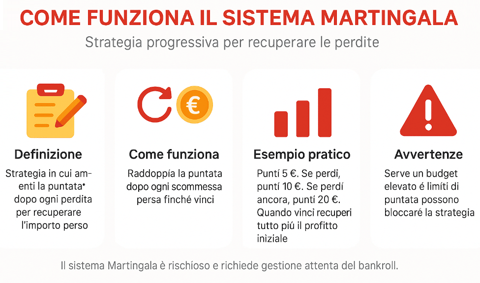 come funziona sistema martingala scommesse