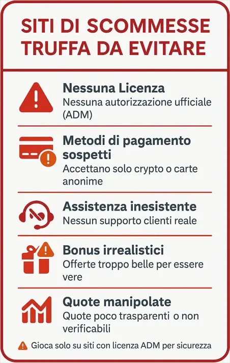come riconoscere truffe scommesse