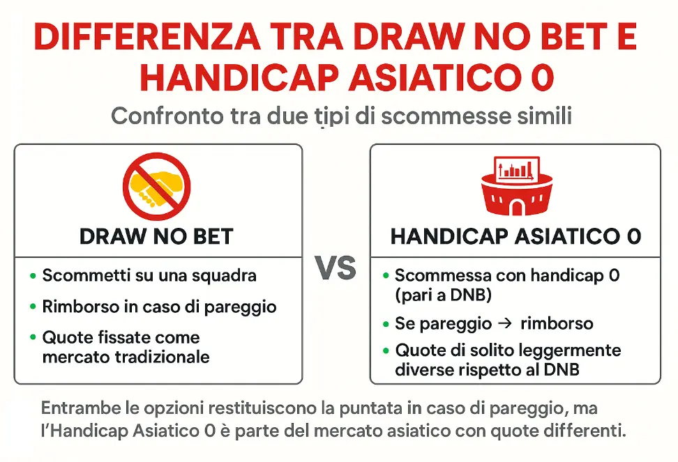differenza draw no bet handicap asiatico 0