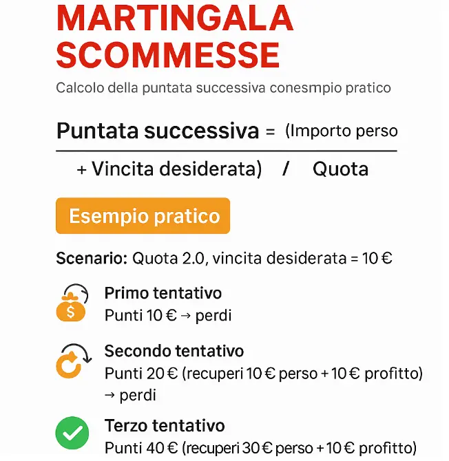 formula martingala scommesse esempio