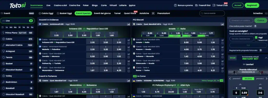 totsi nuovo fornitore di scommesse