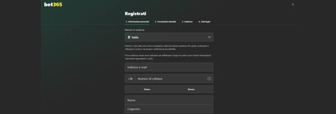 come funziona il codice bet365