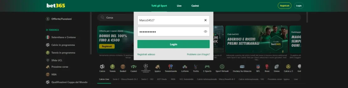 bet365 login - passo tre