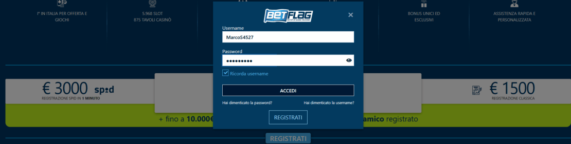 betflag-login-passo-tre