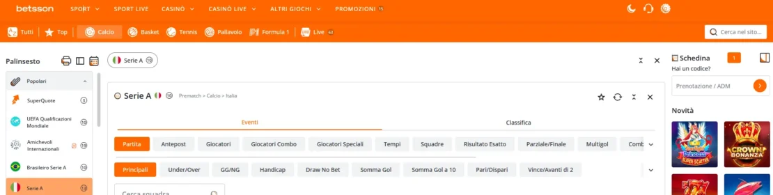 registrazione betsson – passo quattro