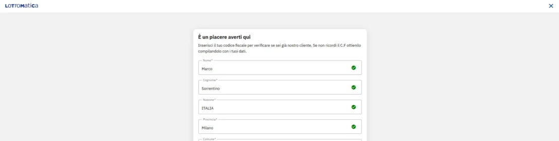 registrazione better – passo tre