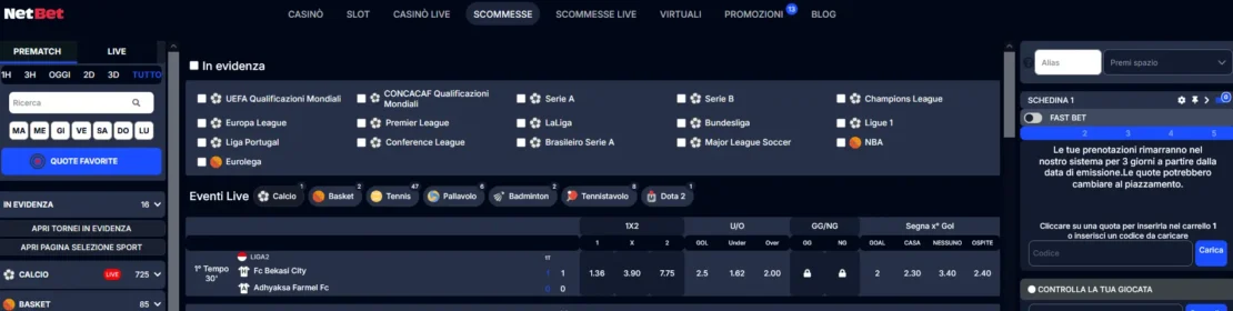 registrazione netbet – passo quattro