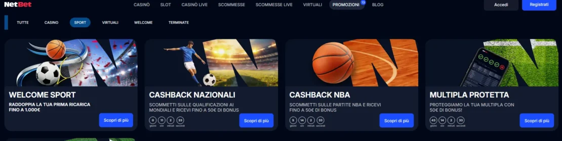 registrazione netbet – passo uno