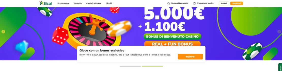 registrazione sisal – passo uno