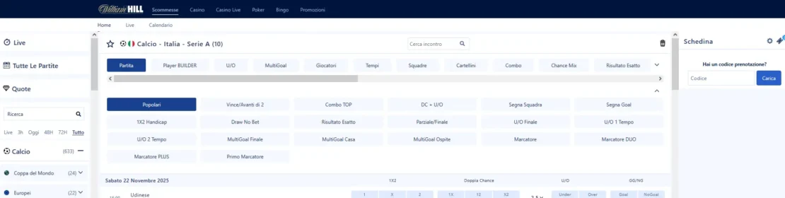 registrazione william hill – passo quattro