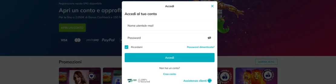 starcasino-login-passo-due