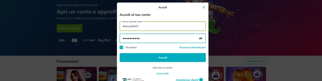 starcasino-login-passo-tre