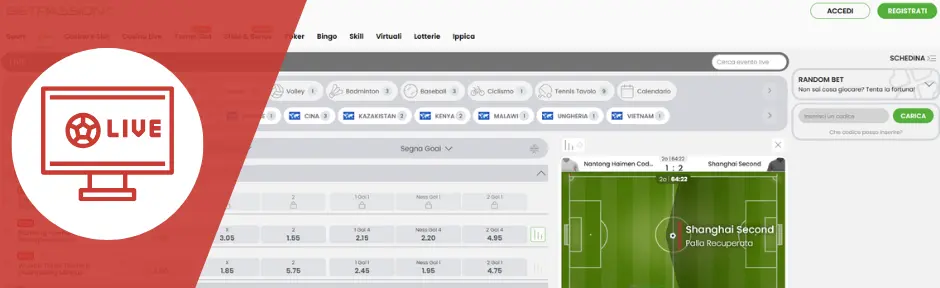 Betpassion live scommesse
