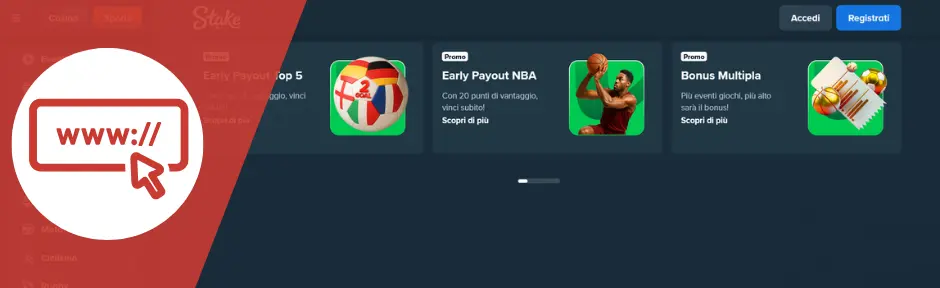 Stake layout sito e navigazione