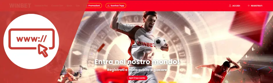 Winbet layout sito e navigazione