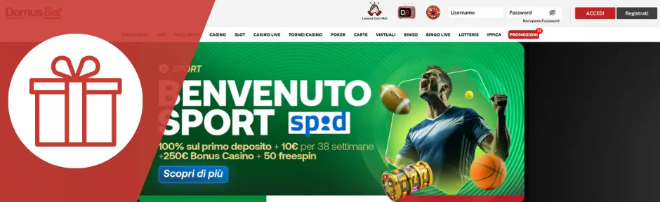 Domusbet Bonus di Benvenuto