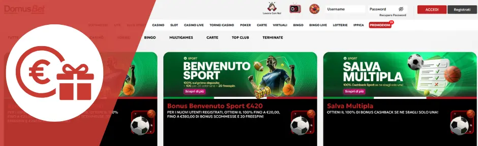 Domusbet bonus per clienti registrati