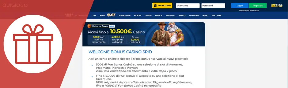 Quigioco Bonus di Benvenuto