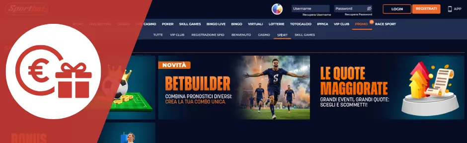 Sportbet bonus per clienti registrati