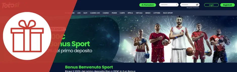 Totosi Bonus di Benvenuto