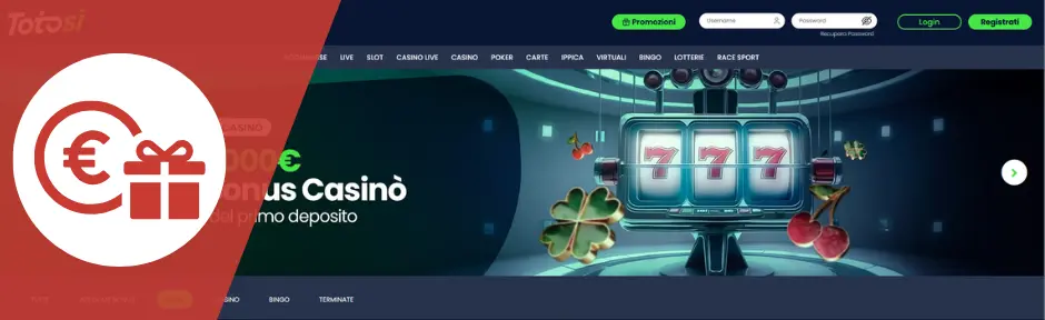 Totosi bonus per clienti registrati