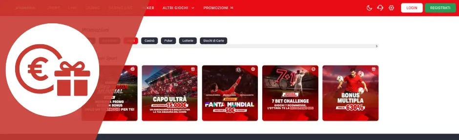 Sportium bonus per clienti registrati