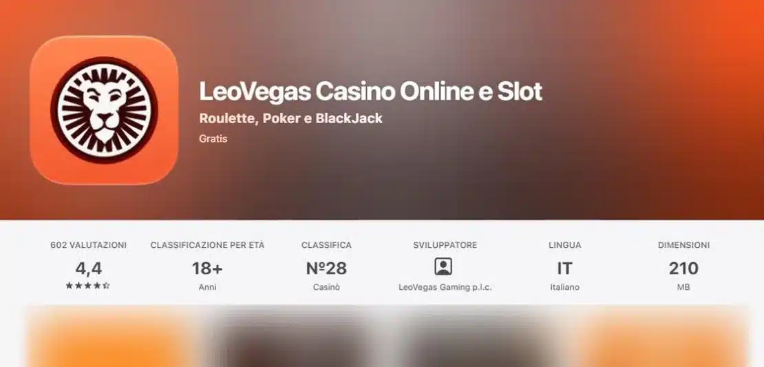 LeoVegas app: scheda LeoVegas Casino Online e Slot nell’App Store italiano